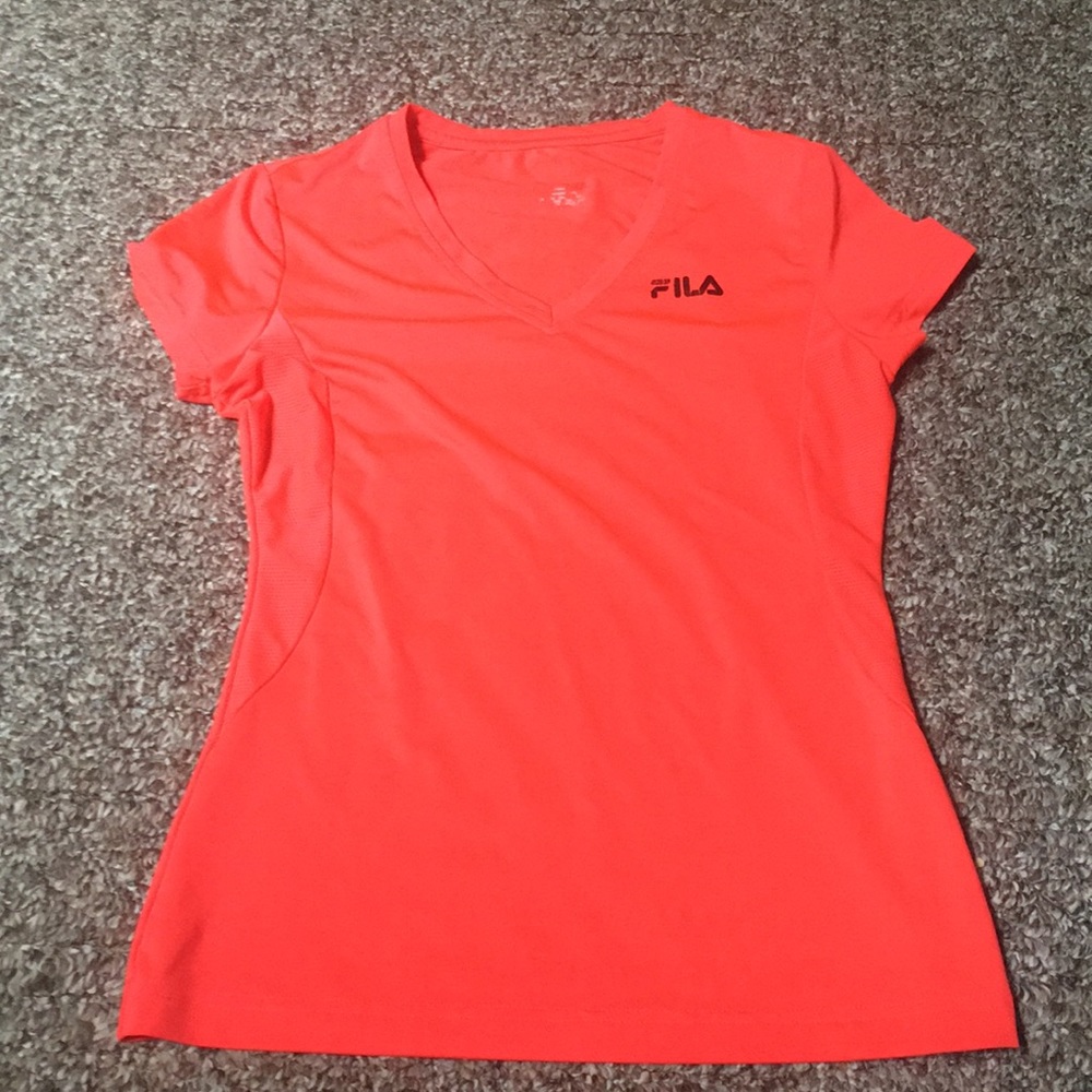Coral Fila Sport Athletic Tee